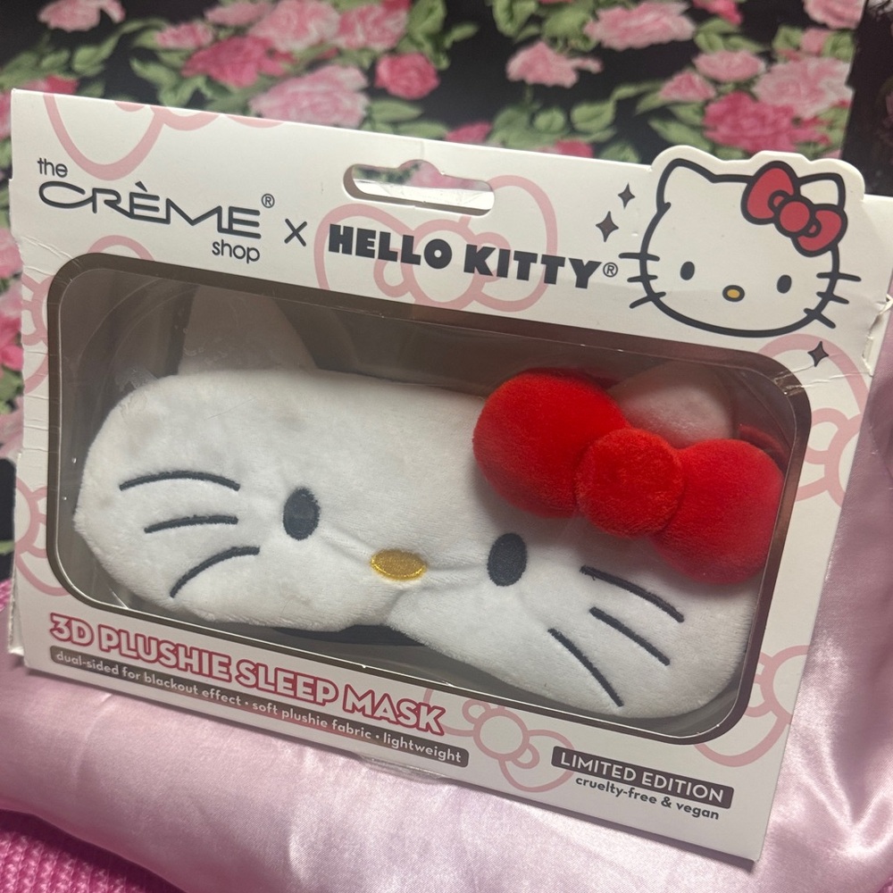 NEW Hello Kitty 3D Plushie Sleep Mask - White and Red